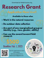Research Grant through Field Inclusive